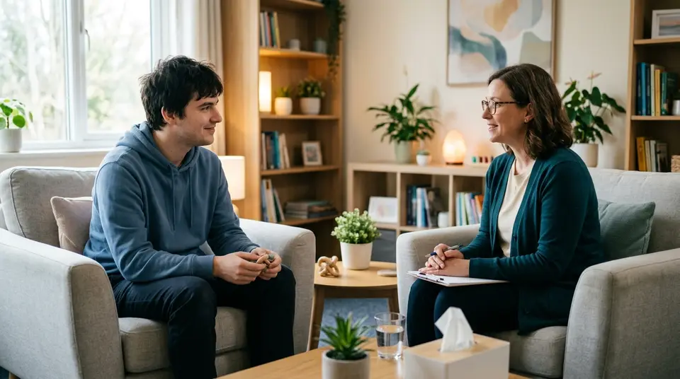 Sessão de atendimento psicológico ilustrando o tema: Psicólogo Para Autismo: Como o Acompanhamento Psicológico Ajuda